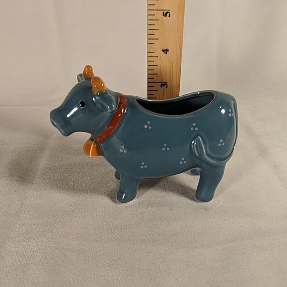 Otagiri Japan Hand Crafted Blue Cow Creamer Milk Vintage Ceramic Excellent Cond - Picture 9 of 10